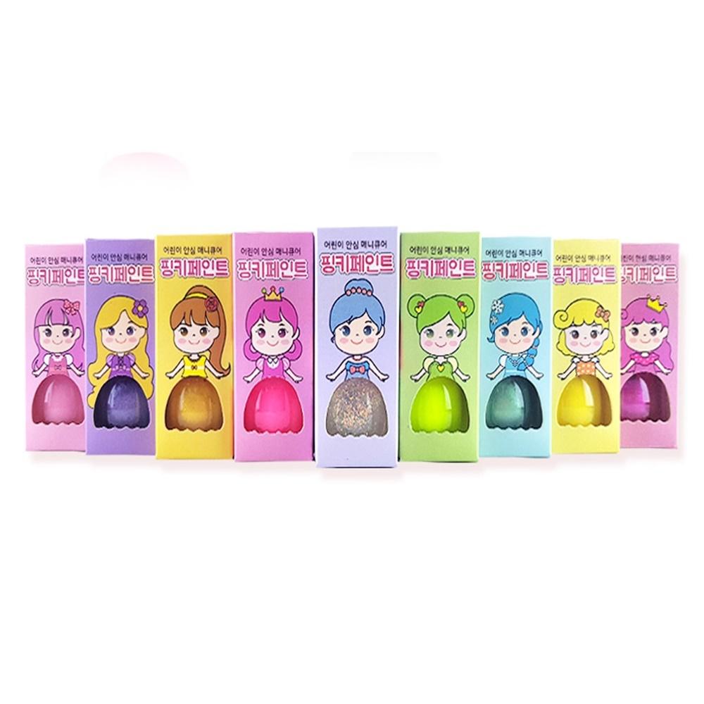 Pinky Cosmetics,Pink Princess Kids,Pinky Cosmetics Pink Princess Kids Water-based Nail Polish Pinky Paint สีทาเล็บ,สีทาเล็บสำหรับเด็ก